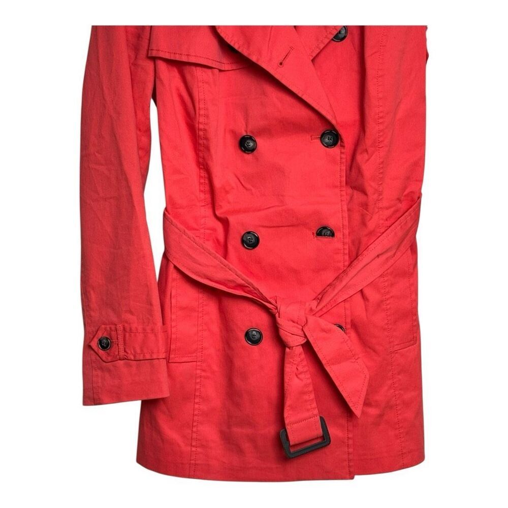 Zara basic coral trench coat with belt #trenchcoat large - Picture 4 of 8